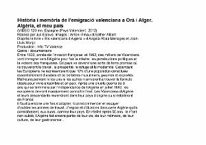 EMIGRATION VALENCIENNE EN ALGERIE